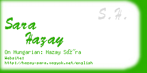 sara hazay business card